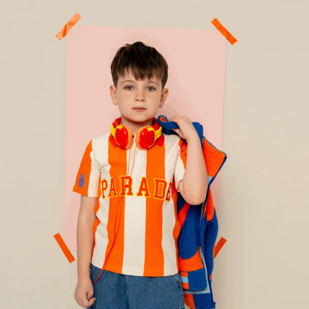 Onyx Polo T-Shirt White/Orange 2