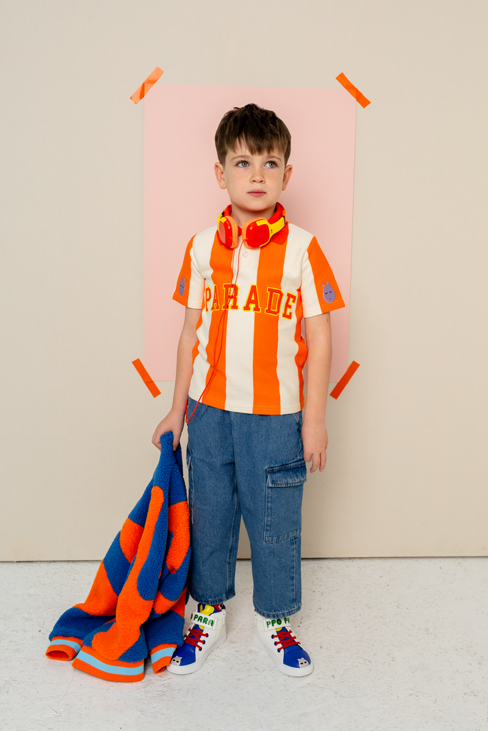 Onyx Polo T-Shirt White/Orange 3