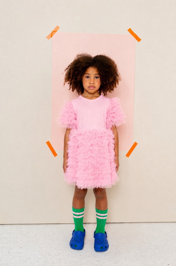 Frilly Party Dress Baby Pink 2