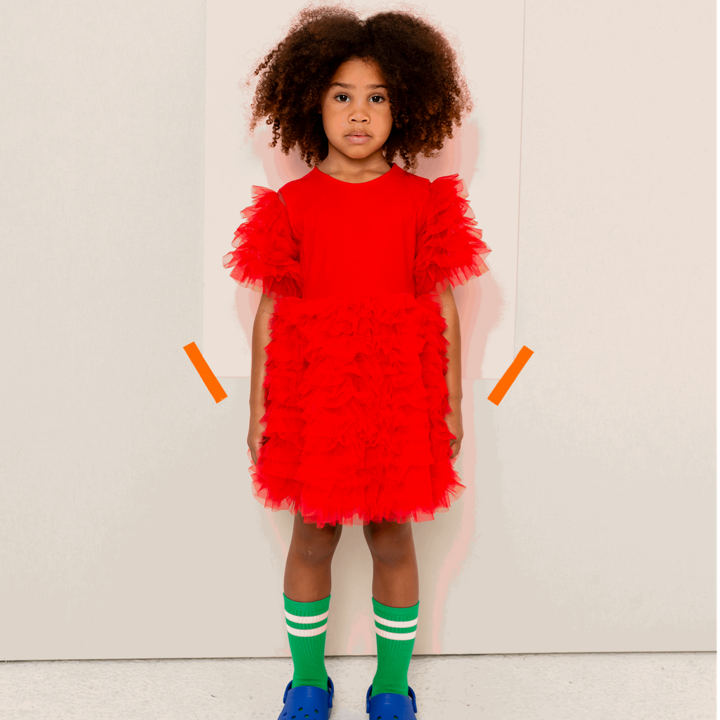 Frilly Party Dress Red